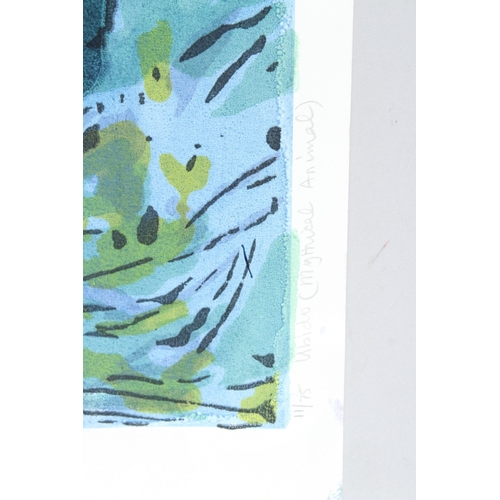 66 - BRUCE ONOBRAKPEYA (1932 NIGERIA)  'Ubido (Mythical Animal)'  serigraph / screenprint 11/75  signed a... 