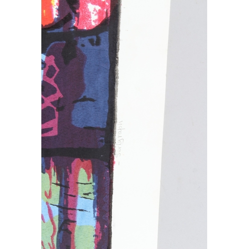 67 - BRUCE ONOBRAKPEYA (1932 NIGERIA)  'Ophran Etu (Bird in the Woods)'  serigraph / screenprint 14/75  s... 