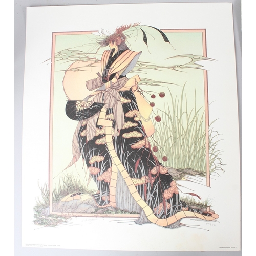 69 - GRAHAM ILLINGWORTH (1953)  'Covert Glance'  Pause for Thought'  'Mardi Gras'  Three silkscreen print... 