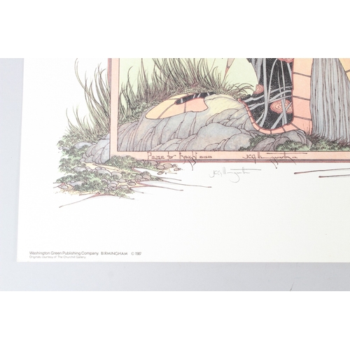 69 - GRAHAM ILLINGWORTH (1953)  'Covert Glance'  Pause for Thought'  'Mardi Gras'  Three silkscreen print... 