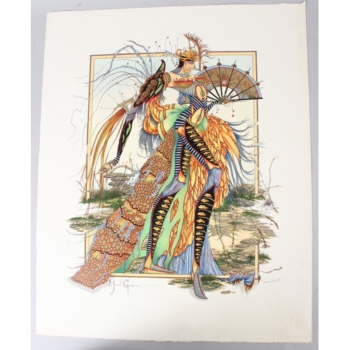 69 - GRAHAM ILLINGWORTH (1953)  'Covert Glance'  Pause for Thought'  'Mardi Gras'  Three silkscreen print... 