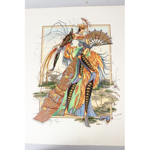 69 - GRAHAM ILLINGWORTH (1953)  'Covert Glance'  Pause for Thought'  'Mardi Gras'  Three silkscreen print... 