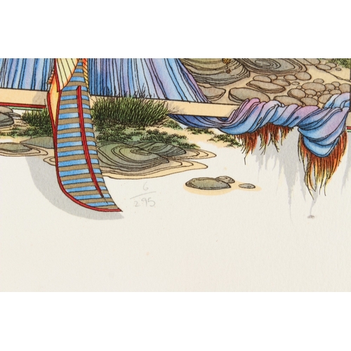 69 - GRAHAM ILLINGWORTH (1953)  'Covert Glance'  Pause for Thought'  'Mardi Gras'  Three silkscreen print... 