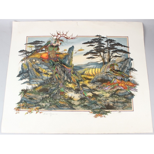 69 - GRAHAM ILLINGWORTH (1953)  'Covert Glance'  Pause for Thought'  'Mardi Gras'  Three silkscreen print... 