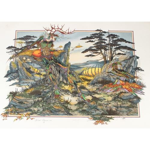 69 - GRAHAM ILLINGWORTH (1953)  'Covert Glance'  Pause for Thought'  'Mardi Gras'  Three silkscreen print... 