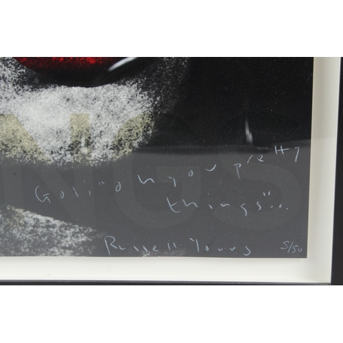 75 - RUSSELL YOUNG (b.1959)  Mick Jagger, Dirty Pretty Things  screenprint 5/50  signed  81 x 61cm