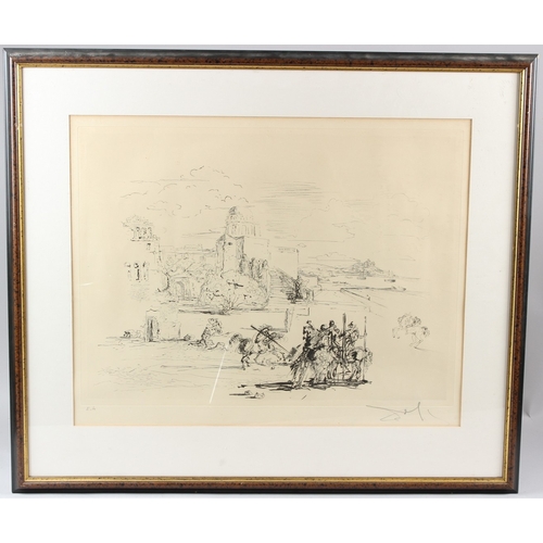 78 - SALVADOR DALI (1904-1989)  Rome and Cadaqués  etching  signed in pencil  42 x 57cm