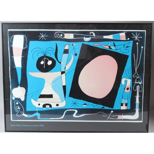 79 - AFTER JOAN MIRO  'Femme au miroir 1956'  colour print  Collections Particuliere Editions Hazen Paris... 