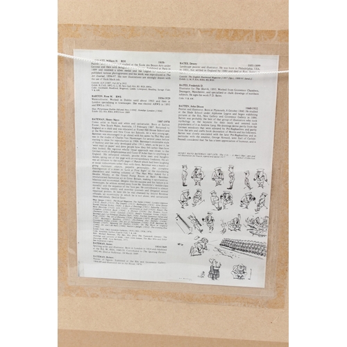 81 - WITHDRAWN FROM SALE HENRY MAYO BATEMAN (1887-1970)  'The Art of Bidding'  pen and ink  annotated and... 