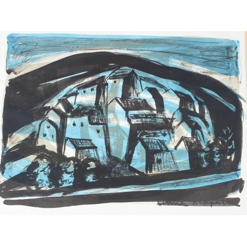 82 - ANNE REDPATH  'A Corsican Village'  lithograph on watermarked paper  signed in the print  unframed (... 