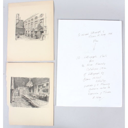 89 - JAMES McNEILL WHISTLER  Collection of nine lithographic prints  Mostly portraits and figure studies ... 