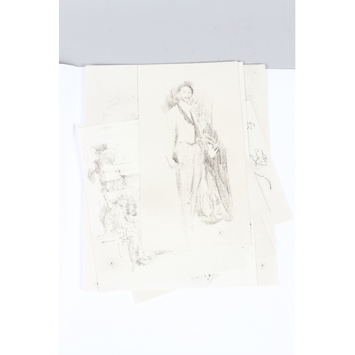 89 - JAMES McNEILL WHISTLER  Collection of nine lithographic prints  Mostly portraits and figure studies ... 