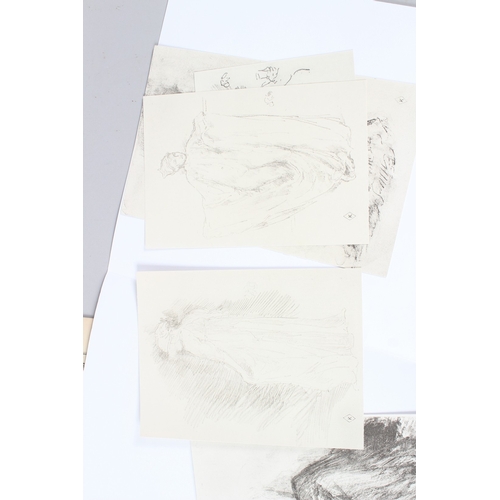 89 - JAMES McNEILL WHISTLER  Collection of nine lithographic prints  Mostly portraits and figure studies ... 