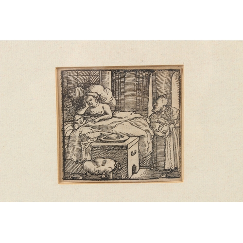 91 - AFTER REMBRANDT  Self portrait  print by Rae Boer  21 x 16cm  two other prints  landscape and  woman... 