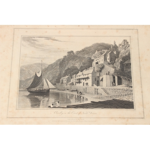 94 - WILLIAM DANIELL (1769-1837)  'Hythe' and 'Clovelly on the Coast of North Devon'  two engravings  unf... 