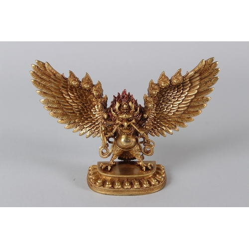1 - A TIBETAN WINGED GARUDA BIRD GOD TANTRA BUDDHA.  12cms high.