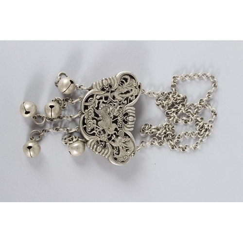5 - A CHINESE WHITE METAL AUSPICIOUS 