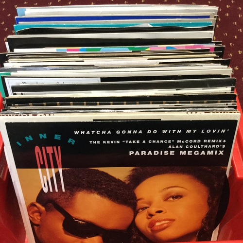 218 - Box Of 12” Demo’s Vinyl Soul / Dance Related Singles. Here we have a box containing demo’s from an e... 