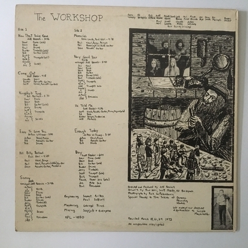 12 - The Workshop Vinyl 33rpm Private Press LP. There is no indications to what record label pressed this... 