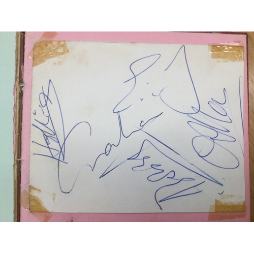 254 - Autograph Book with Hollies & Adam Faith. Here we have a lovely collection of autographs in a small ... 