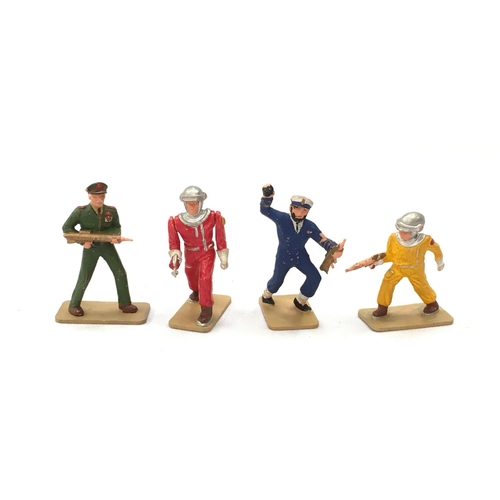 459 - Kentoys Dan Dare Space Series figures, comprising Dan Dare in Space Suit, Albert Fitzwilliam Digby, ... 