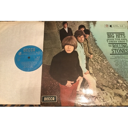 27 - Rolling Stones LP Vinyl 33rpm Record. 'Big Hits (High Tide And Green Grass) on Mono Decca TXL 101 fr... 