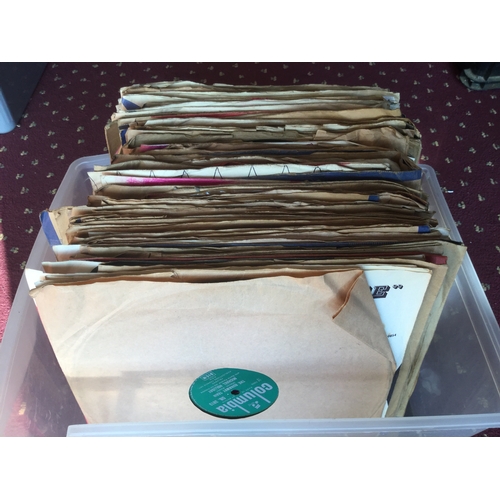 214 - Large Box Of 78rpm Bakelite Records. To include great artist’s such as Elvis - The Crickets - Bill H... 