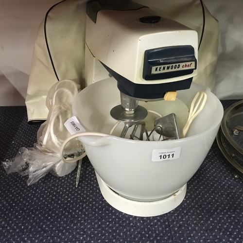 1011 - A Kenwood chef food mixer with a handheld blender.