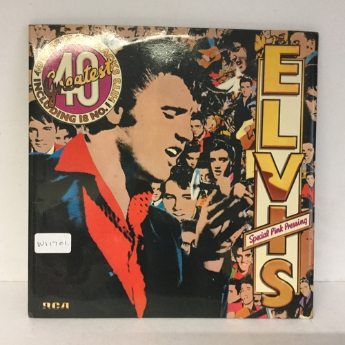 Elvis Presley 40 Greatest Hits On Pink Vinyl. Collection of his greatest  hits to include 18 No.1 sin