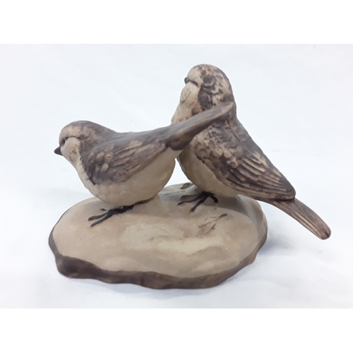 8 - Poole Pottery stoneware snow buntings modelled by Barbara Linley-Adams produced 1986.
