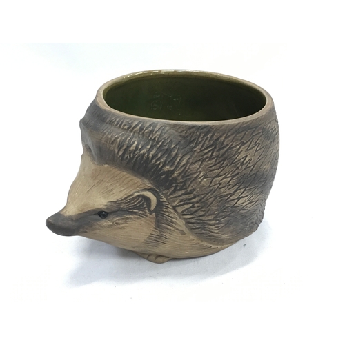 78 - Poole Pottery Hedgehog planter, model adapted Alan White circa 1990.