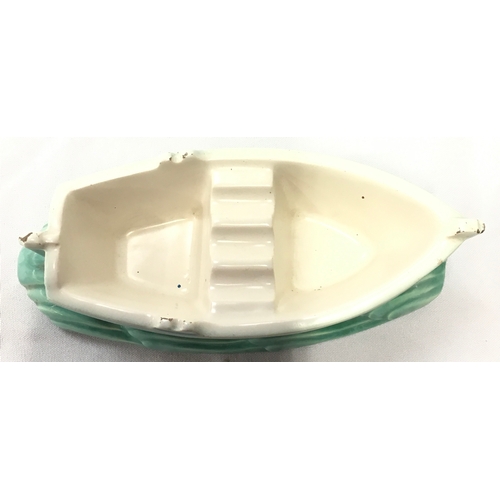 150 - Poole Pottery rowing boat ashtray 542, with C65 glaze. (Please examine)