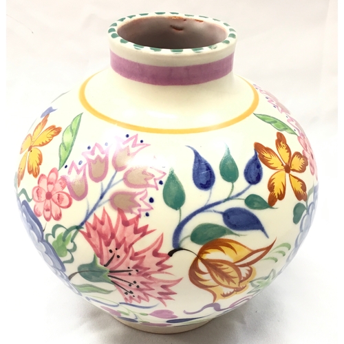 162 - Poole Pottery shape 620 BN pattern vase depicting chrysanthemums 7