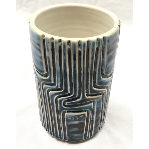 180 - Poole Pottery shape 83 carved delphis vase 6