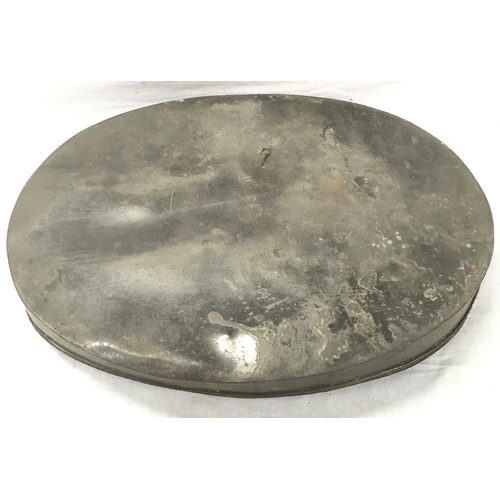 967 - An oval pewter gallery tray - 42cm long.