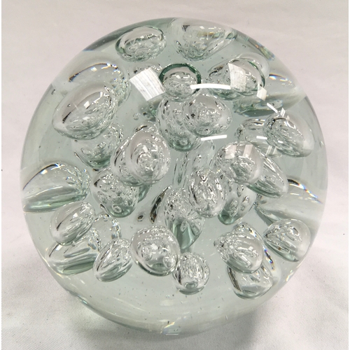 999A - Large round glass bubble paperweight.