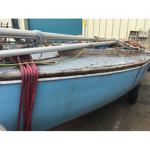 2 - A 1966 Cornish Yawl dinghy with trailer and sails.