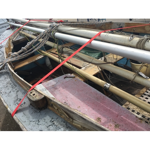 2 - A 1966 Cornish Yawl dinghy with trailer and sails.