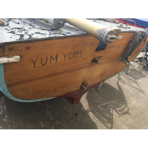 2 - A 1966 Cornish Yawl dinghy with trailer and sails.