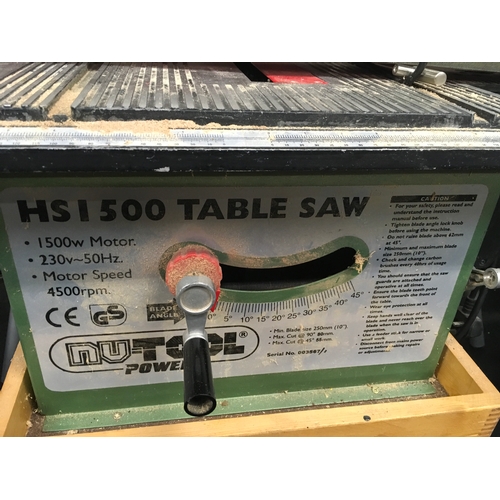 Nutool hs1500 store table saw