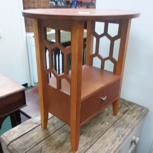 1433 - A teak telephone table.