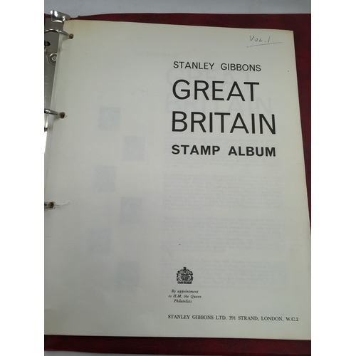 213 - Red album of GB stamps.