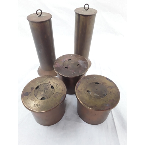 240 - WWI trench art from shell cases, including two in the form of gongs.