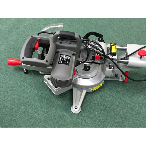 404 - A PowerBase 1700w sliding mitre saw. As new.