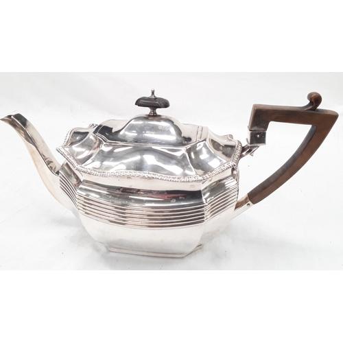 143 - Silver hallmarked teapot.