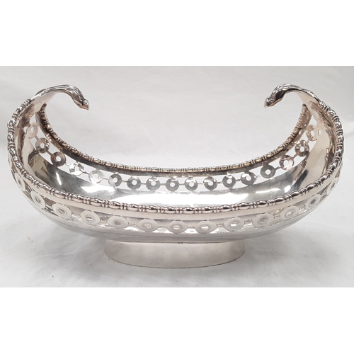 144 - Silver hallmarked gondola dish.