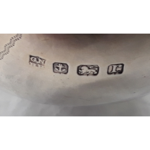 144 - Silver hallmarked gondola dish.