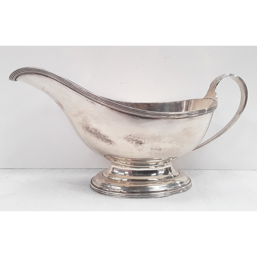 146 - Silver hallmarked sauce boat.