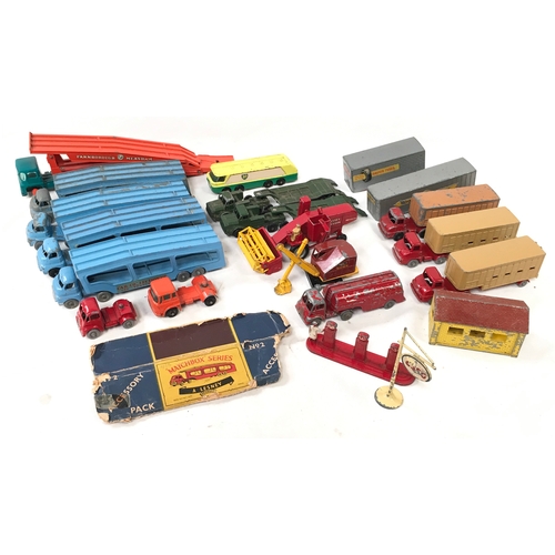 521 - A quantity of unboxed Matchbox Accessory and Major packs to include 4 x No2. Car Transporters, 3 x N... 