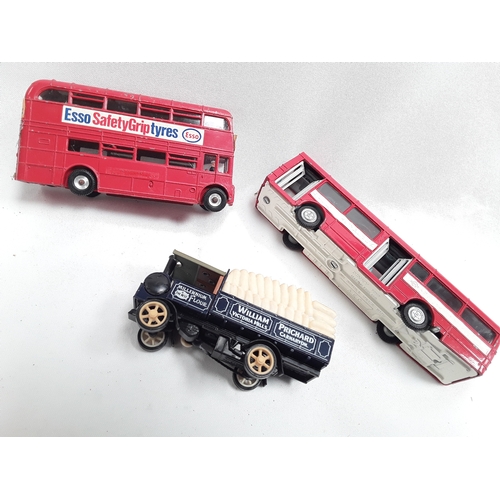 519 - A box of mixed diecast to include Dinky Aveling Barford, Matchbox Pickford Removal Van, Corgi/Dinky ... 